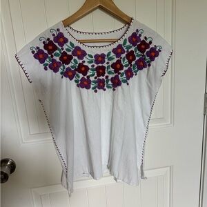 Traditional blouse, handmade by Mayan native artists in Chiapas, Mexico